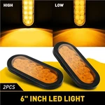2X 6"AMBER Oval Trailer Lights Strobe Led Turn Signal Tail Truck Waterproof 12V. Fixed Price $20.89.