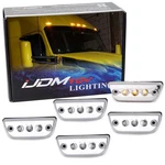 5PC Lens Chrome Amber Led Roof Clearance Marker Lights For Kenworth T680... Fixed Price $54.39.
