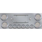 Trux TU-9001LC Aluminum Rear Center Panel 4" & 2" Red Led Clear Lens Lights. Fixed Price $279.95.