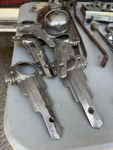 Six Vintage 1941 Oldsmobile Custom Cruiser 98 Right Front Park Light Bezels. Fixed Price $85.00.