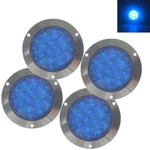 4X 4" Round Blue 16LED Trailer Truck Brake Stop Turn Signal Tail Light 12/24V. Fixed Price $37.38.