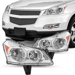 For 2009 2010 2011 2012 Chevy Traverse Ls Lt Chrome Headlights Left & Right W/ B. Fixed Price $172.99.