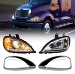 Freightliner Columbia Headlight Led Projector Stripe Pair With Bezels 2001-2017. Fixed Price $274.38.