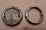 Guide F-45 Glass Parking Reverse Light Lens W/ Chrome Bezel Rings 50 51 Cadillac. Fixed Price $30.00.