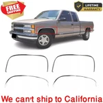 Fits Gmc New Chrome Fender Trim Front Left Rear Right Set Of 4PC. Fixed Price $142.80.