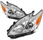 Chrome Amber Pair/set Projector Headlights Assembly For Toyota Prius 2010 2011. Fixed Price $135.99.