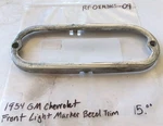 Original 1954 Gm Chevrolet Front Light Marker Bezel Trim #5942342. Fixed Price $15.00.