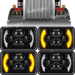 4PCS 4X6" Led Headlights Hi/lo Drl For Kenworth T800 W900 Peterbilt 357 379 378. Fixed Price $76.10.