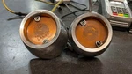 Vintage 2 5/8" Amber Orange Light Lamp Lens Chrome Metal Bezel Mount SAE-DP-63-L. Fixed Price $175.00.