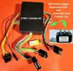 C1/C37) 1967 Early Cougar Sequencer Sequential Turn Signal Kit And Flasher Can. Fixed Price $424.95.
