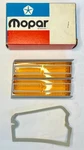 New Old Stock Right Amber Parking Lens For 1972 Plymouth Satellite 4DR #3621810. Fixed Price $70.00.