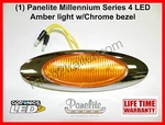 Panelite Millennium Led M1 Amber Marker Light 4 Diode Wchrome Bezel 6.5 Inch. Fixed Price $13.99.