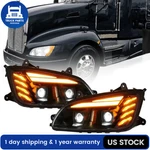 Full Led Headlights Headlamp Assembly Pair For Kenworth T660 T170 T270 2008-2019. Fixed Price $432.39.