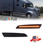 2X Smoke Amber Led Front Bumper Side Marker Lights For 2018-UP Volvo Vnl Vnr Vnx. Fixed Price $49.99.
