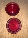 New Nos Lucas 54570664 Pair Red Glass Lens Flat L488 Lamp Austin Mg Morris 2 Pcs. Fixed Price $45.00.