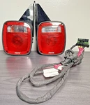 Peterbilt Signal Stat Tail Lights Pair W/ Brackets & Wiring Harness Semi Truck. Fixed Price $48.95.