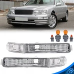 Clear Front Bumper Turn Signal Lights W/bulbs For Lexus LS400 1995-1997. Fixed Price $49.99.