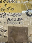Gm 5966015 1973 Pontiac Tail Lamp Bezel Lh - Lemans & Gto Nos. Fixed Price $65.00.