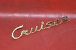 Nos Studebaker Gold Land Cruiser Fender Trim Emblem Script Logo 7" Long Vtg 50S. Fixed Price $125.00.