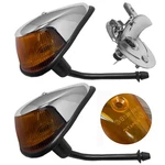 Top Pair Front Turn Signal Assembly Set Steel Amber Vw Beetle Bug T1 1964-1969. Fixed Price $90.00.
