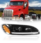 Headlights For Peterbilt 387 325 330 335 337 340 348 382 384 386 Truck High And. Fixed Price $157.50.