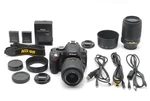 S/C6551 Nikon D5100 16.2MP Dslr Camera W/ 18-55MM 55-300MM Double Lens Kit. Fixed Price $399.90.