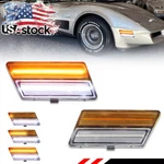 2X Amber Dynamic Led Front Turn Signal Side Marker Lights For 80-82 Corvette C3. Fixed Price $79.99.