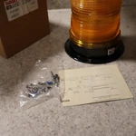 New Target Tech 12-VDC Amber Flashing Beacon Strobe Light 212426-02. Fixed Price $125.00.
