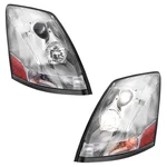 Chrome Headlights Assembly With Bulbs Left + Right For Volvo Vnl Vnm 2004-2018. Fixed Price $247.00.