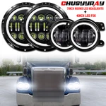 7" Led Headlamp Headlights & 4'' Fog For Freightliner Coronado 2001-2016. Fixed Price $119.99.