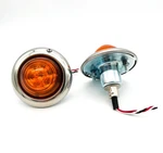 Pair Baby Bullet Beehive Round Glass Lens Amber Led Turn Signal Parking Light. Fixed Price $119.99.