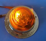 Vintage Do-ray 1240 Amber Glass 4" Chrome Lamp Marker Light Truck, Hot Rod. Fixed Price $30.00.